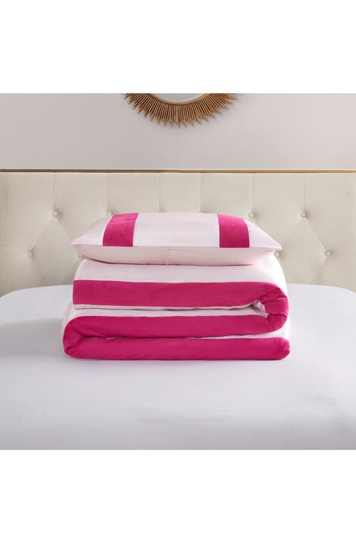 Juicy Couture Velvet Stripe Satin Comforter Set