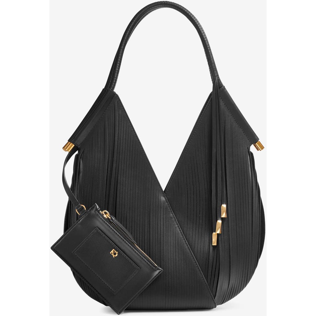 Donna Karan Baldwin Mini Shoulder In Black/gold