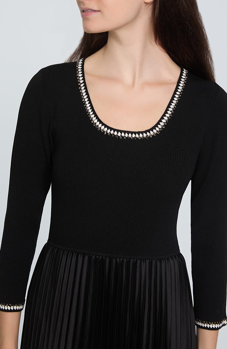 Elie Tahari The Mave Mixed Media Maxi Dress, Alternate, color,