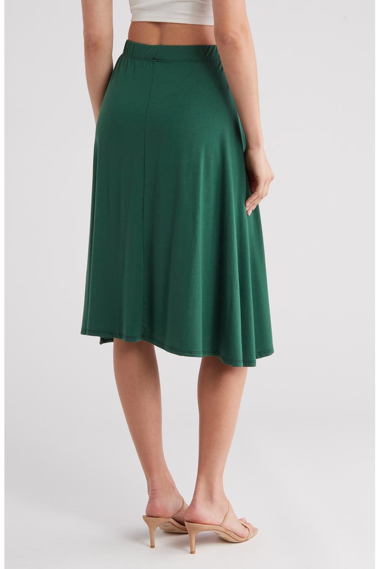 Flare Midi Skirt, Alternate, color, JUNIPER GREEN