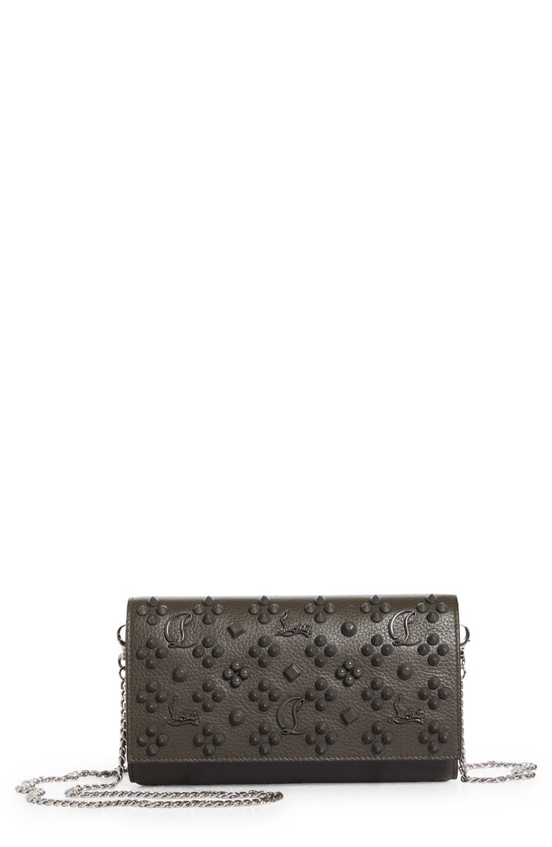 Christian Louboutin Paloma Loubinthesky Calfskin Wallet on a Chain, Main, color, 