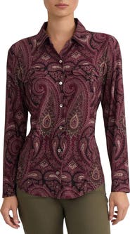 Jones New York Paisley Button-Up Shirt