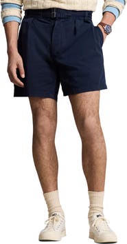 Polo Ralph Lauren Belted Cotton Twill Shorts