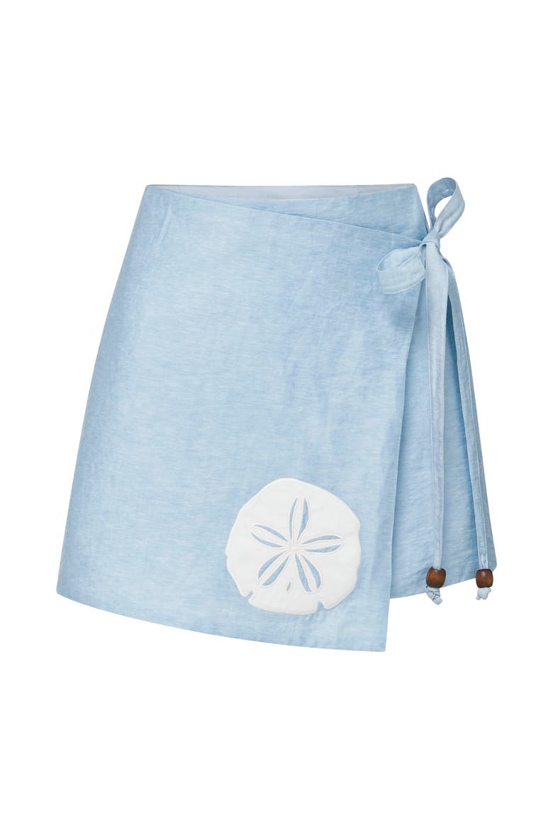 Sand Dollar Stimulus Hand Towel Mini Skirt, Main, color, Blue