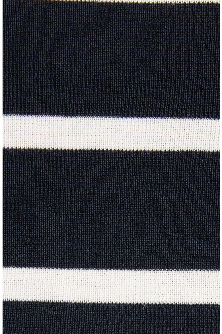 Stripe Virgin Wool Quarter Zip Pullover, Alternate, color, STRIPE