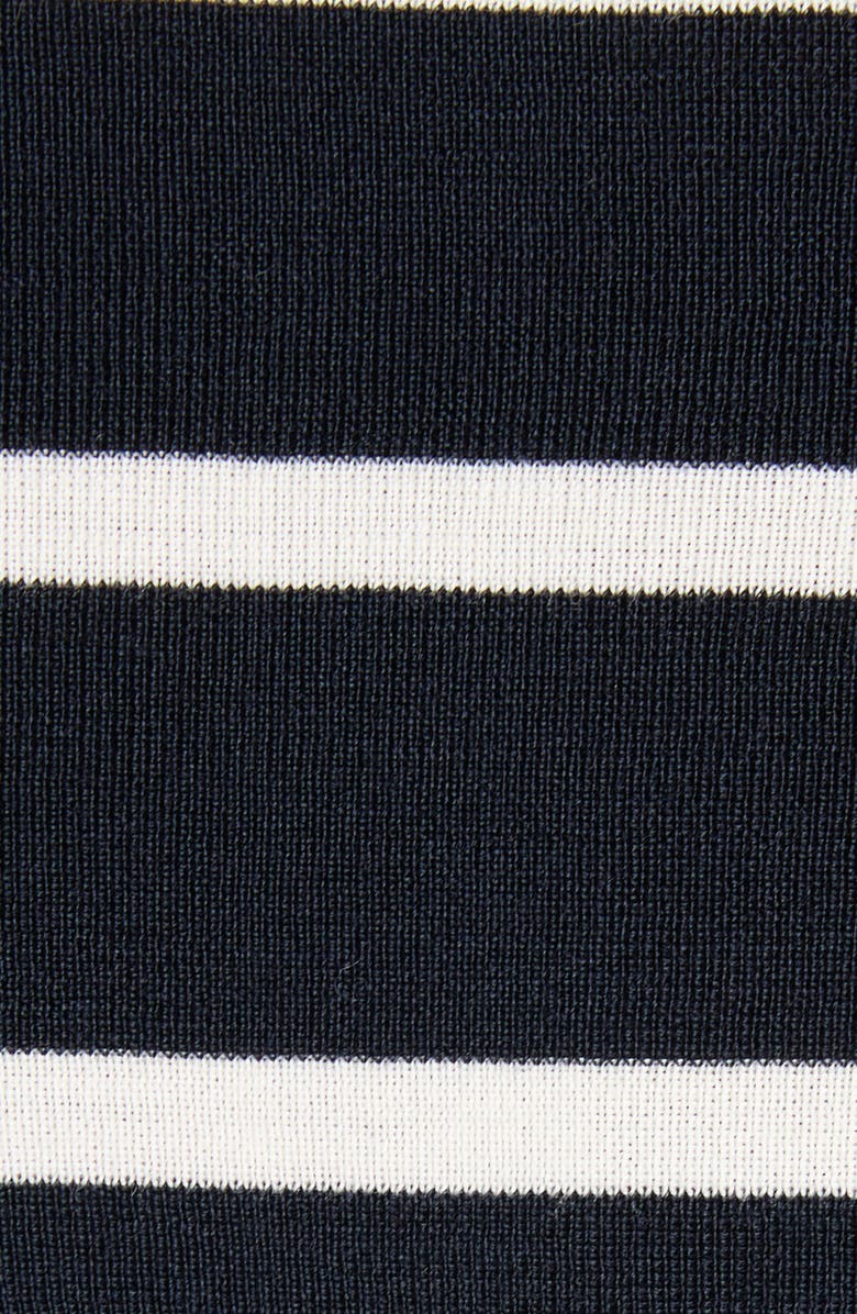 Moncler Stripe Virgin Wool Quarter Zip Pullover, Alternate, color, Stripe