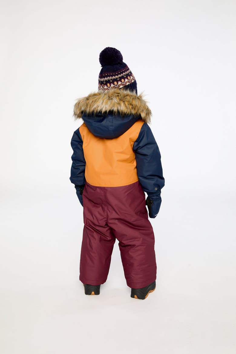 Play Car Seat Fleece Neckwarmer One Piece Snowsuit, Alternate, color, Burgundy