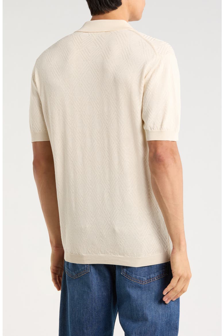 Hubert Short Sleeve Polo, Alternate, color, ECRU