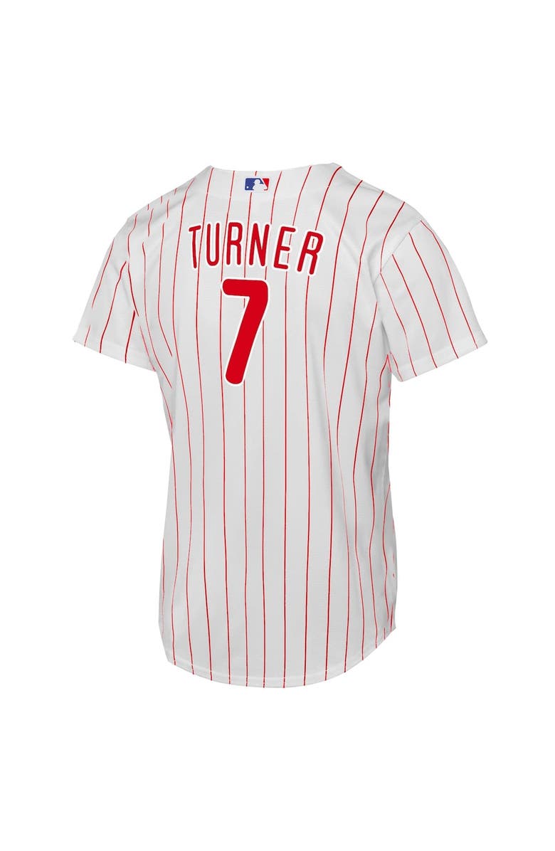 Nike Youth Nike Trea Turner White Philadelphia Phillies Home Replica Player Jersey, Alternate, color,