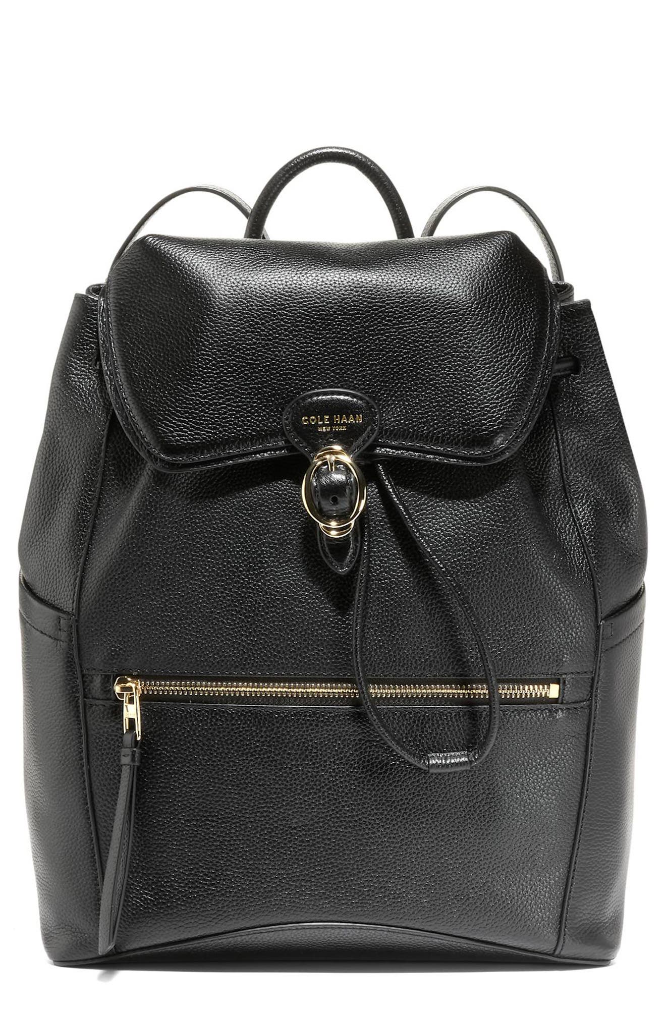 Cole Haan Alexandria Medium Backpack, Main, color, Black