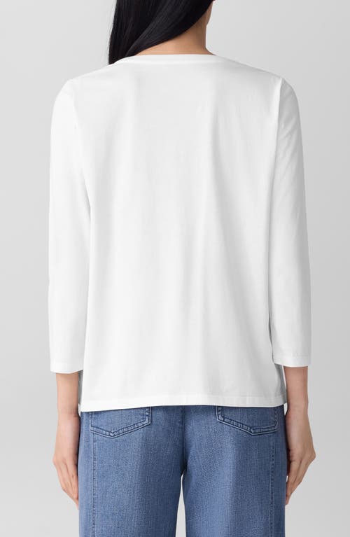 Eileen Fisher Organic Cotton Top In White