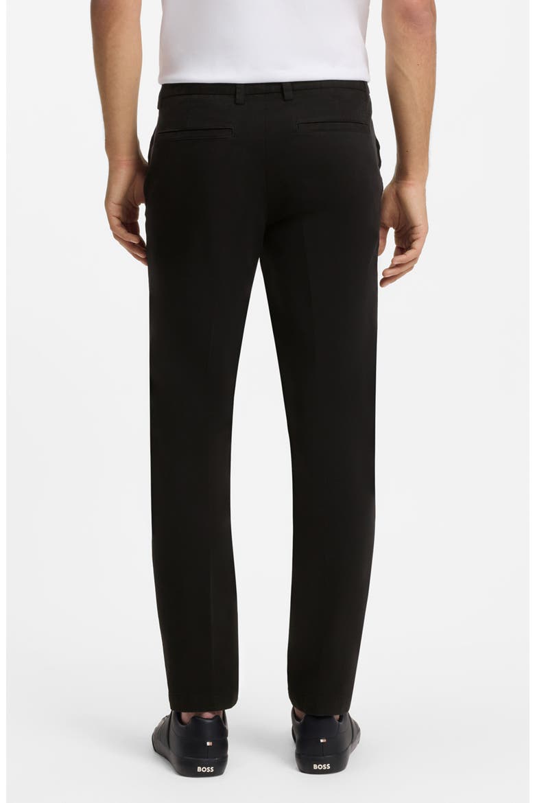 Kaiton Slim Fit Flat Front Stretch Cotton Chinos, Alternate, color, BLACK