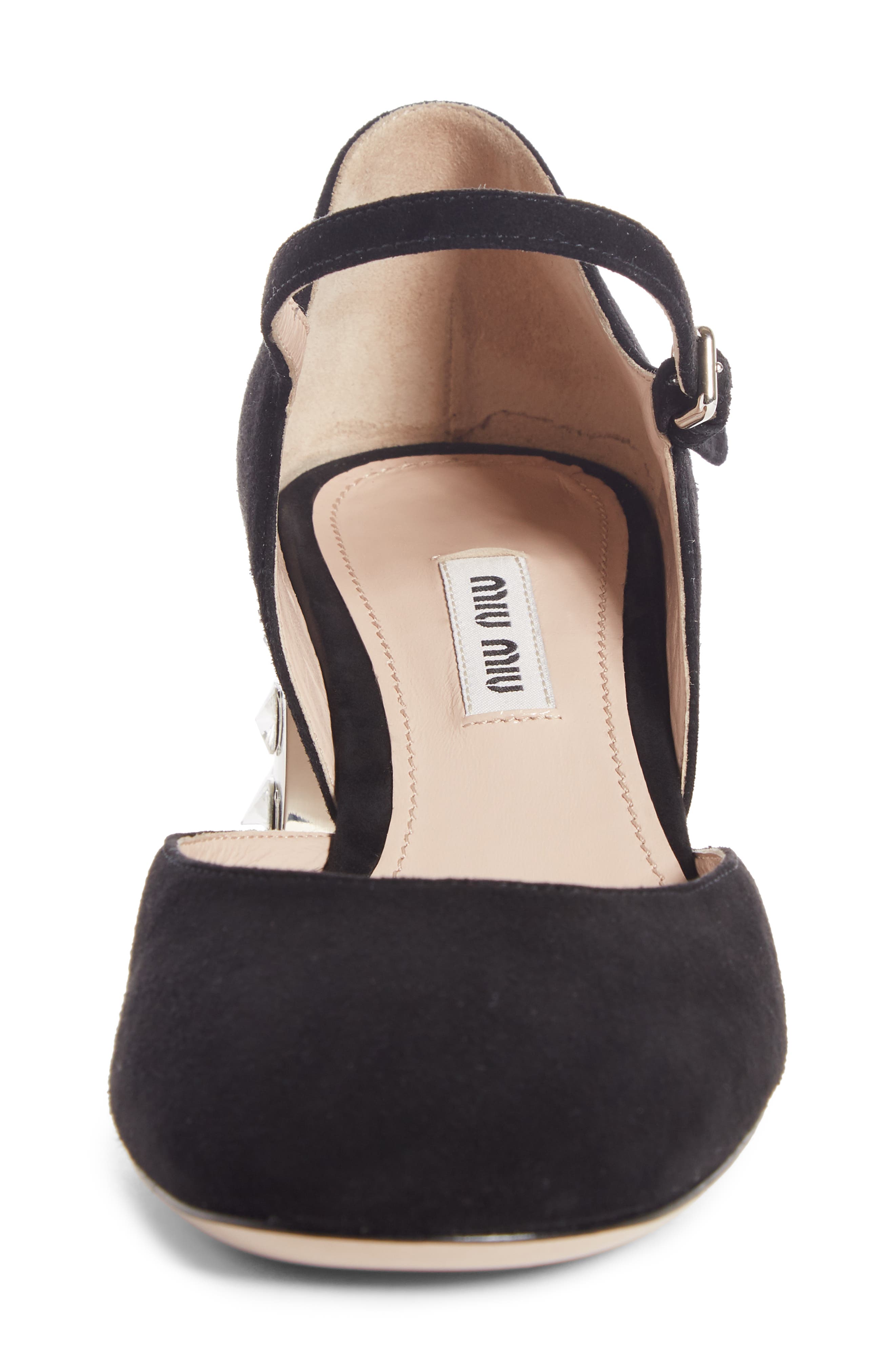 Miu Miu Embellished Block Heel Mary Jane Pump, Alternate, color, 