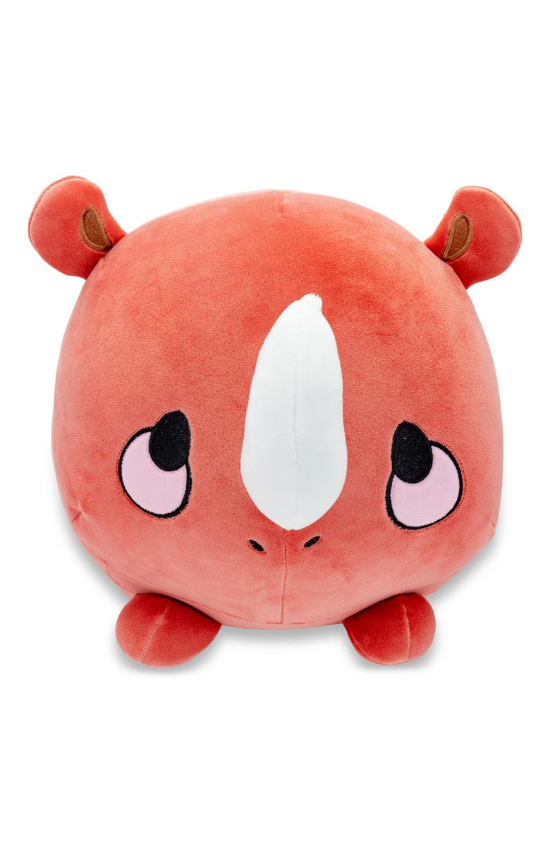 Toynk MochiOshis Rhino 12-Inch Character Plush Toy | Raiju Ookioshi, Main, color, Brown