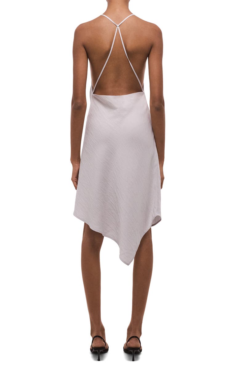 Helmut Lang Scarf Hem Knot Slipdress, Alternate, color, Ice