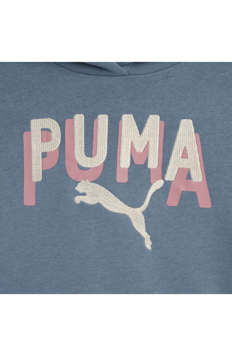 PUMA Kids' Class Pack Cotton Blend Fleece Hoodie, Alternate, color, Sky/ Pewter