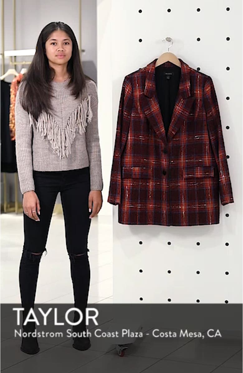 Plaid Tweed Blazer, sales video thumbnail