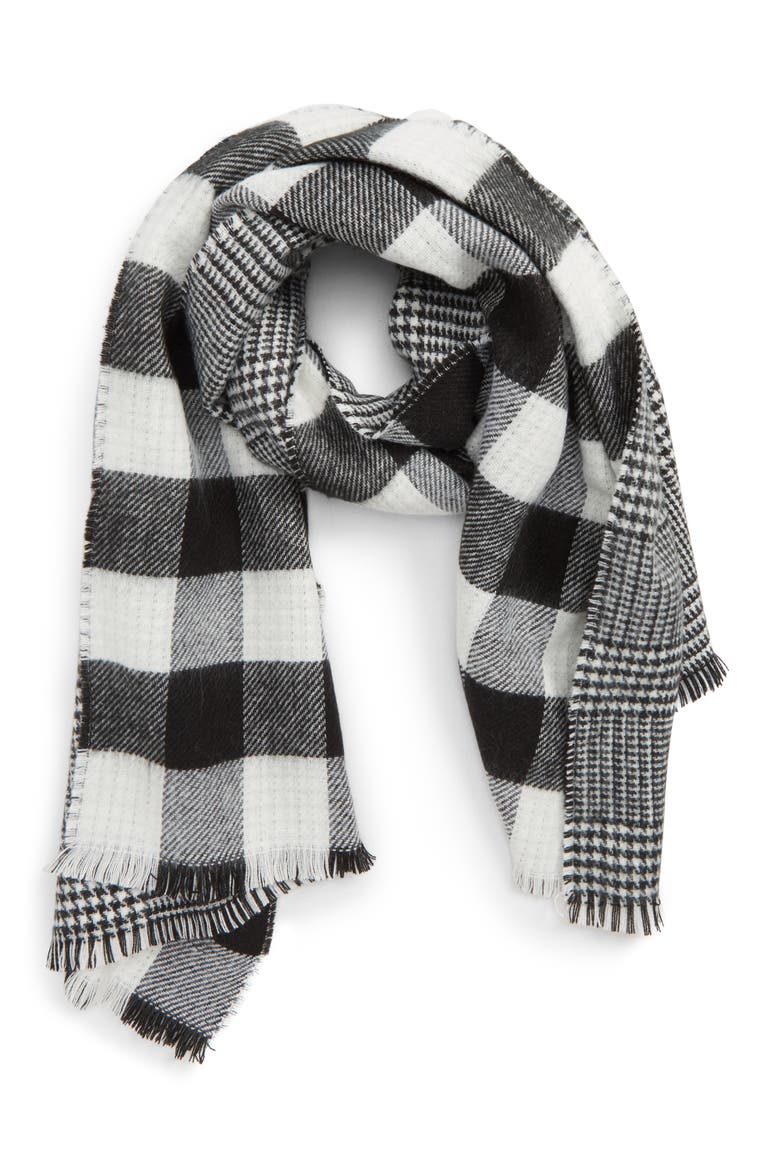 Double Sided Blanket Wrap, Alternate, color, BLACK COMBO