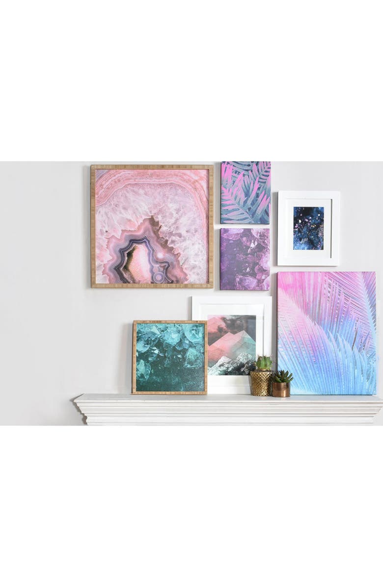 Deny Designs Pale Pink Agate Framed Wall Art, Alternate, color,