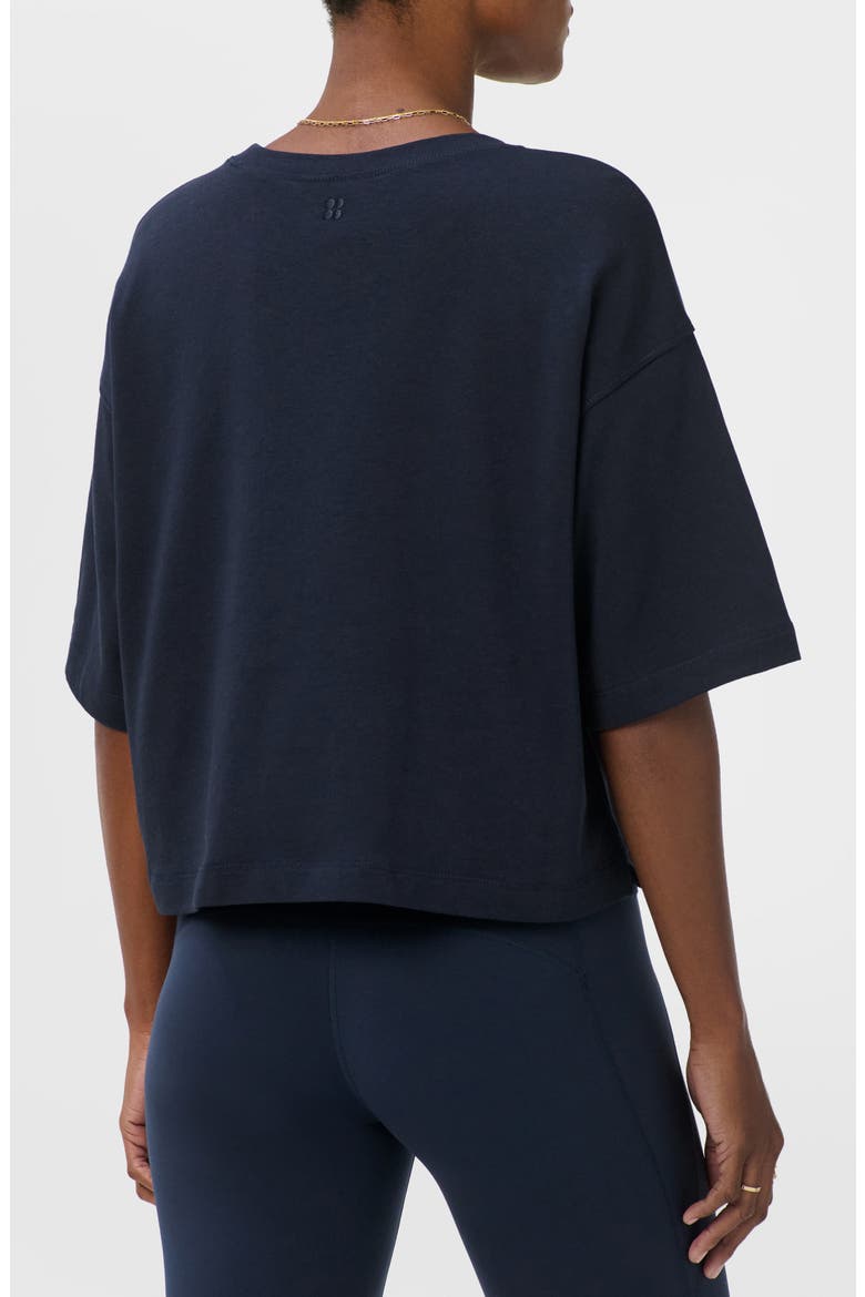 Short Sleeve Sweatshirt, Alternate, color, NAVY BLUE