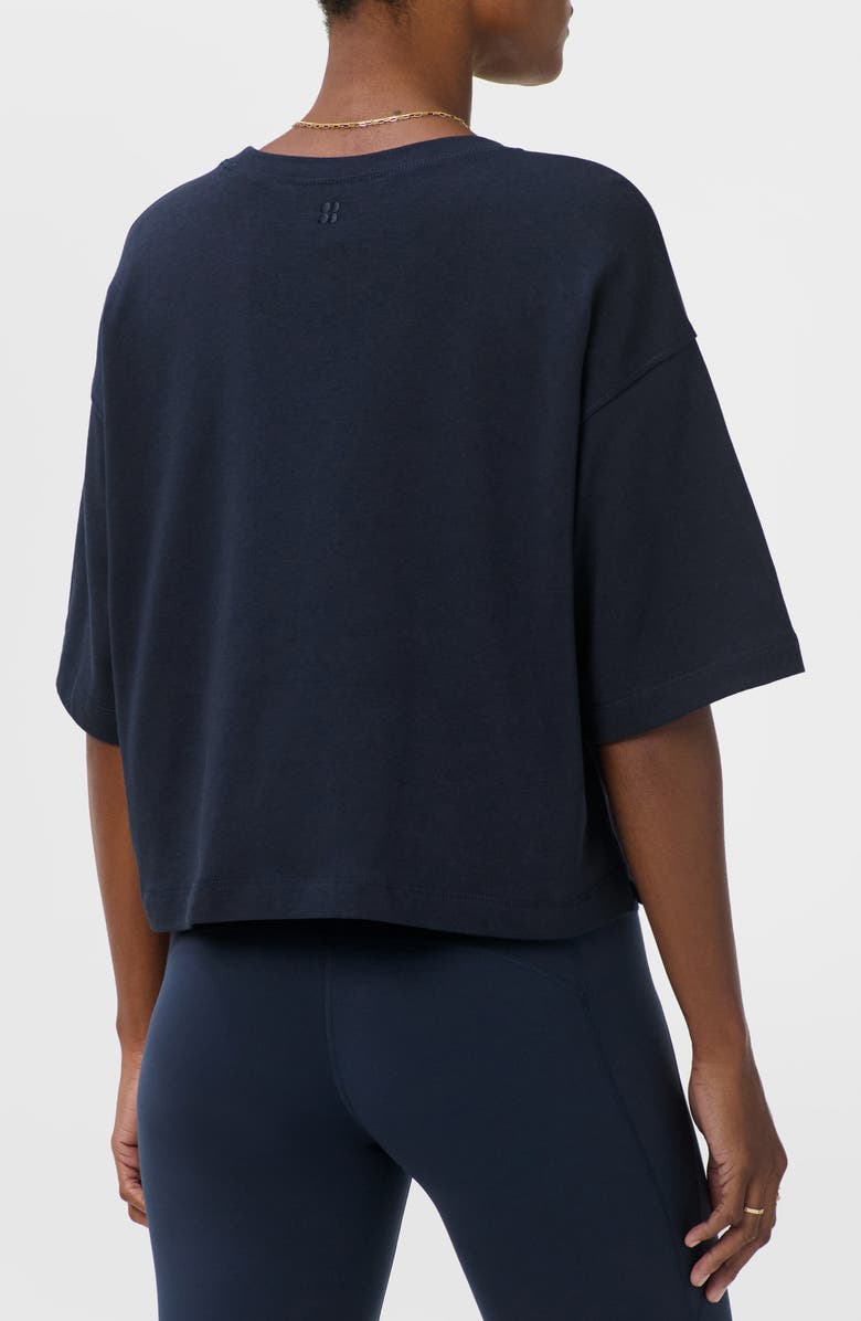Sweaty Betty Short Sleeve Sweatshirt, Alternate, color, Navy Blue