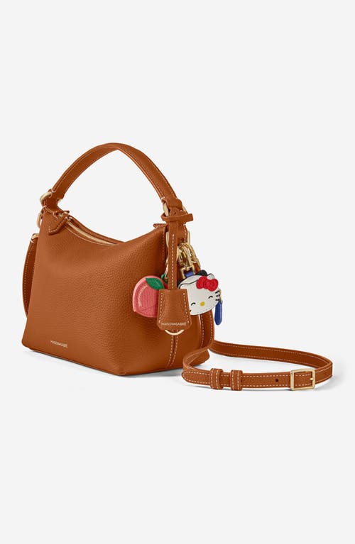 Maison De Sabre Maison De Sabré Small Leather Soft Hobo In Pecan Brown