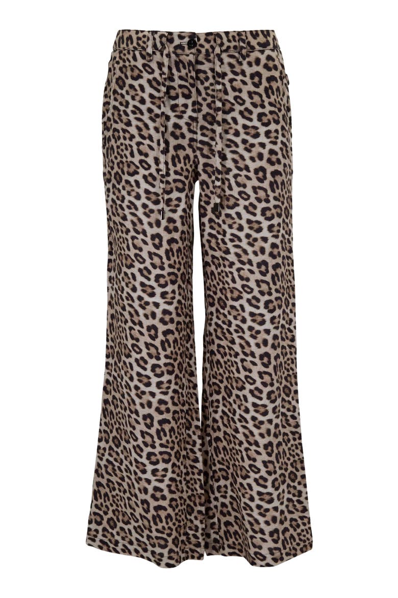 Leopard Womens Wide-leg Pant, Alternate, color, LEOPARD BROWN