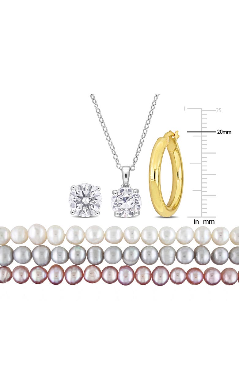 Julianna B. Silver & Pearl 5-Piece Jewelry Gift Box Set, Alternate, color,