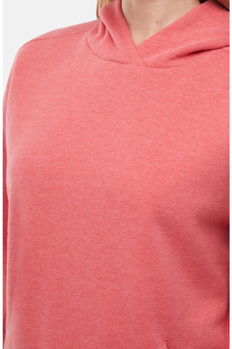 Andie Oversize Fleece Hoodie, Alternate, color, HEATHER CHRYSANTHEMUM
