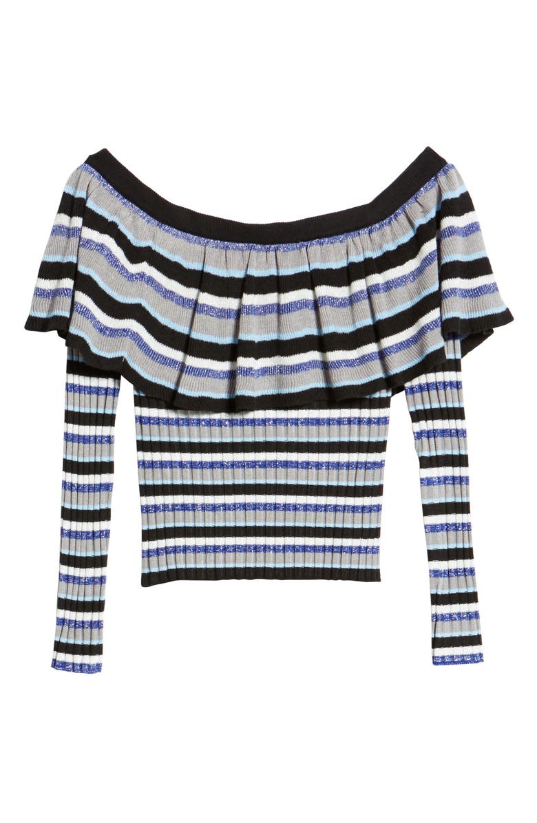Endless Rose Stripe Off the Shoulder Sweater, Alternate, color,
