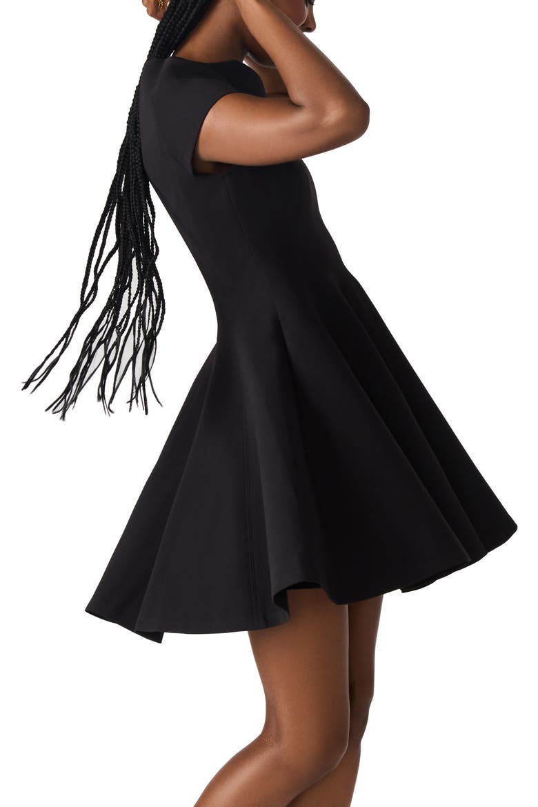 Nili Fit & Flare Minidress, Alternate, color, BLACK
