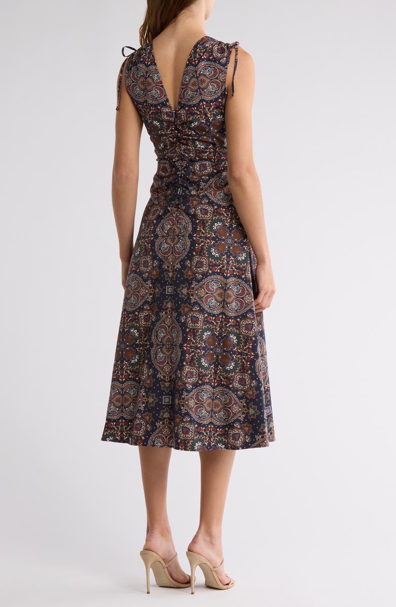 Zia Sleeveless Stretch Cotton Midi Dress