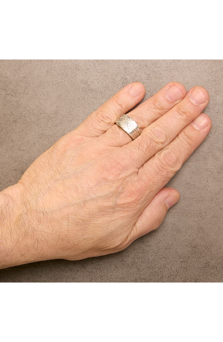 Haus of Brilliance Sterling Silver Diamond Accent Geometric Band Ring, Alternate, color, Silver