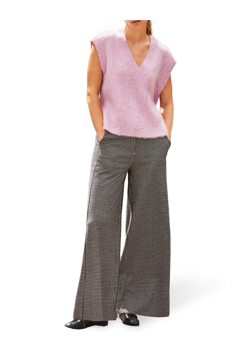 Knit V-Neck Vest Jumper, Alternate, color, Lilac