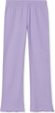 Lands' End Girls Ribbed Knit Flare Leggings