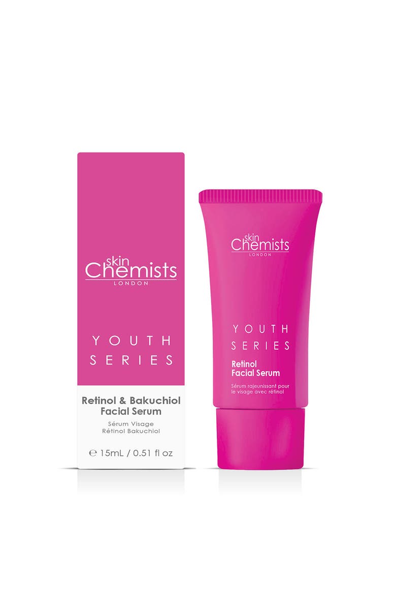 SKINCHEMISTS Youth Series Retinol & Bakuchiol Facial Serum 30ml x 3 Trio Set, Main, color, White