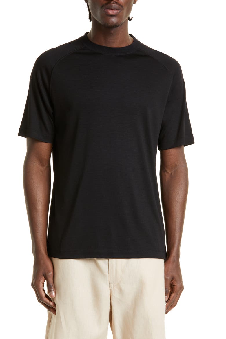 High Performance™ Short Sleeve Wool T-Shirt, Main, color, BLACK