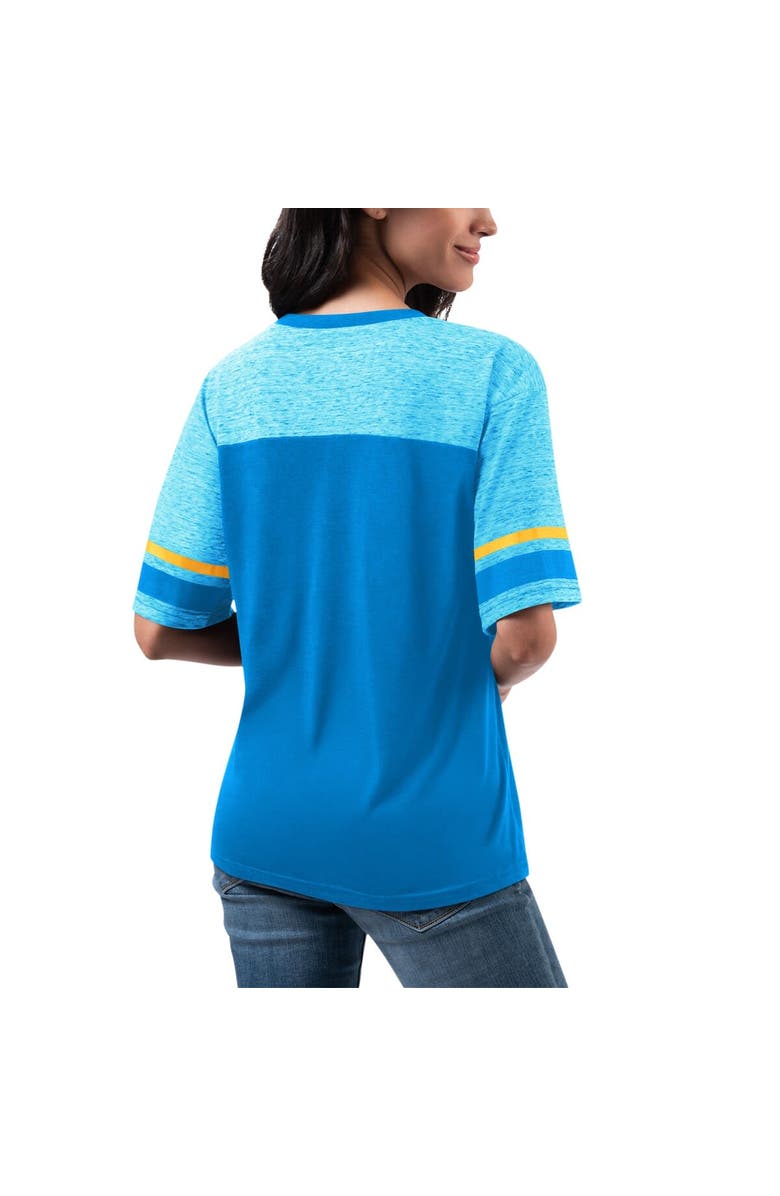 G-III 4HER BY CARL BANKS Women's G-III 4Her by Carl Banks Powder Blue Los Angeles Chargers Track T-Shirt, Alternate, color, 