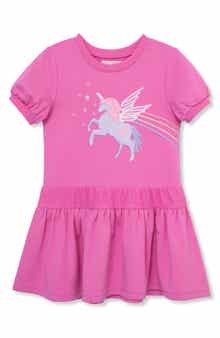 Peek Aren't You Curious Kids' Sequin Unicorn Appliqué Dress