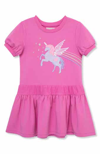 Peek Aren't You Curious Kids' Sequin Unicorn Appliqué Dress