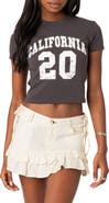 EDIKTED California Crop Graphic T-Shirt