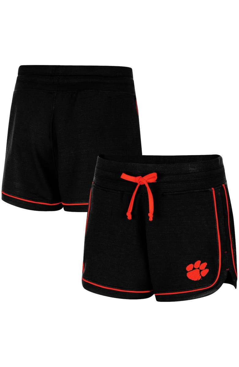 COLOSSEUM Women's Colosseum Black Clemson Tigers Lil Sebastian Tri-Blend Shorts, Alternate, color, 