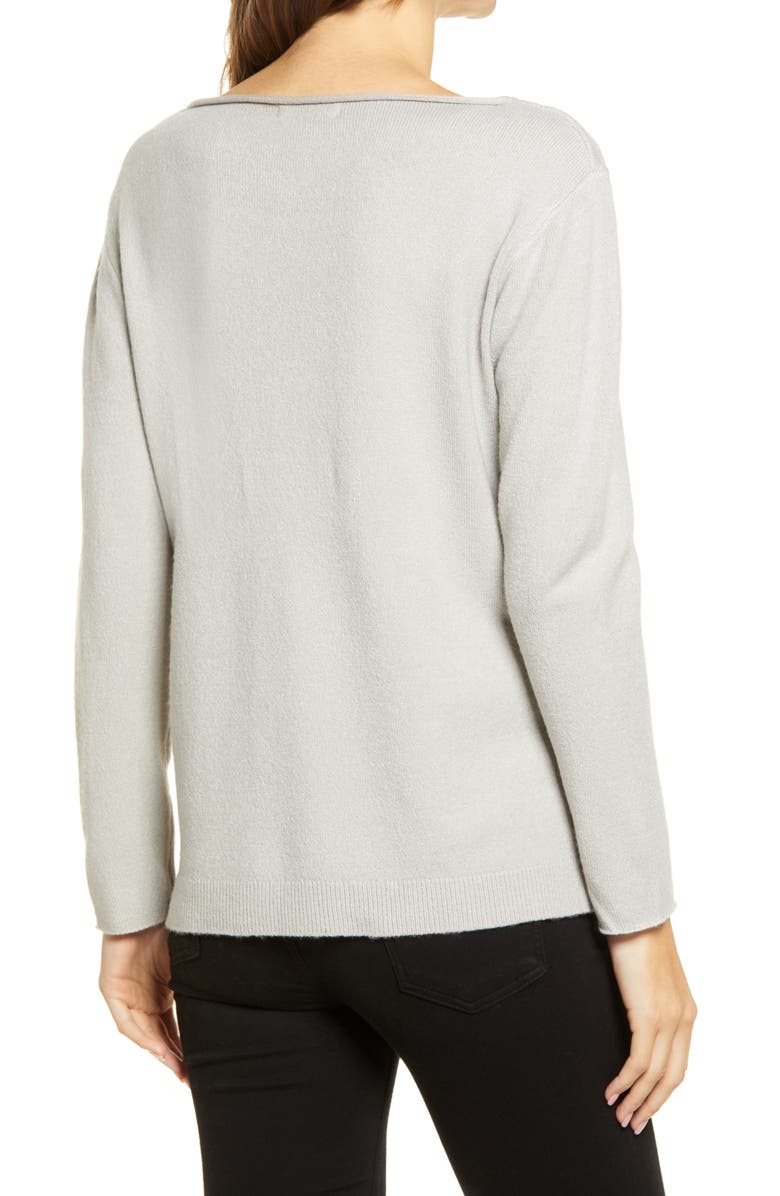 Wit & Wisdom Cable Knit Star Sweater, Alternate, color, 