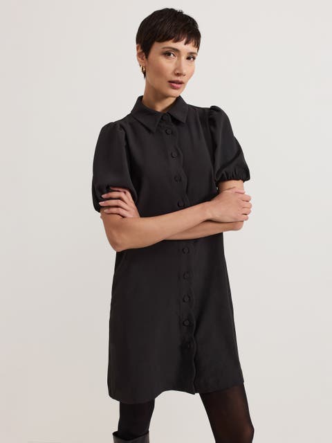 Candice Scallop Detail Shirt Dress
