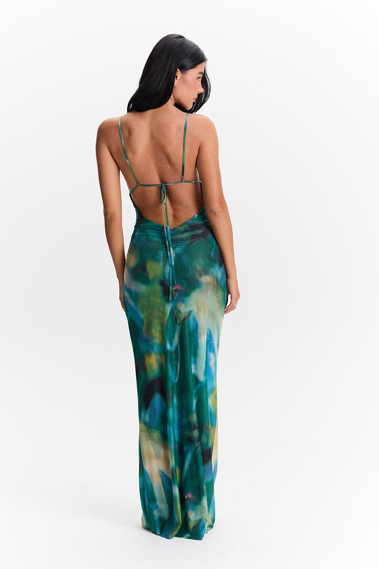 Vera Maxi Dress, Alternate, color, Green Print