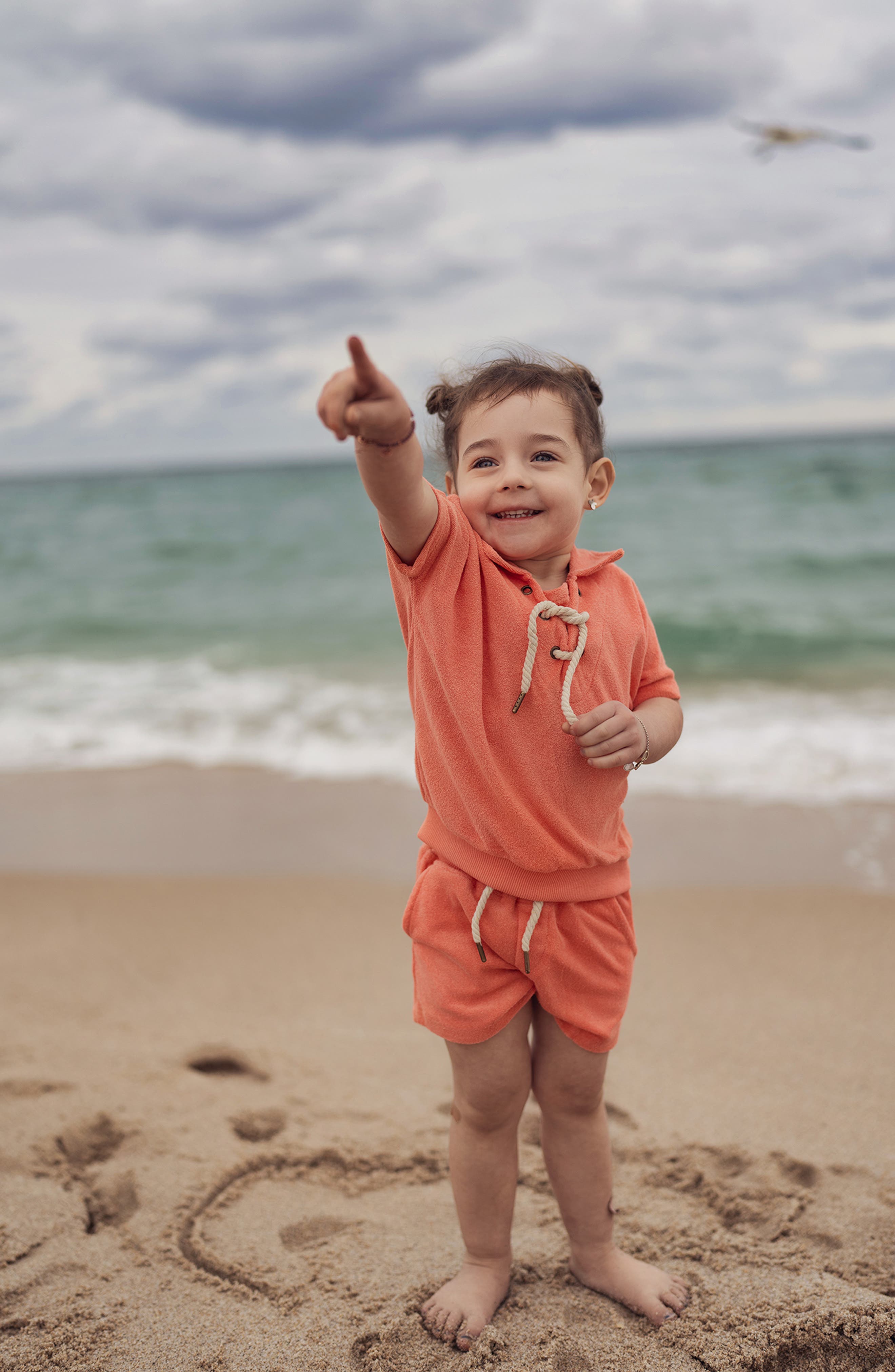Manière Kids' Beach Terry Polo & Shorts Set (Women) | Nordstrom