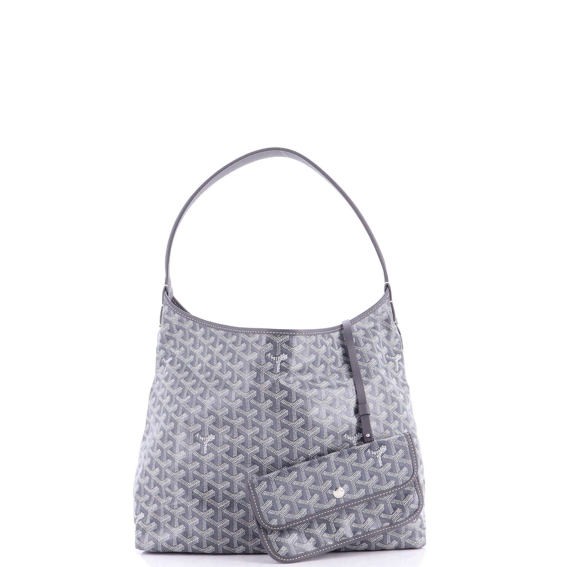 Pre-Owned Goyard Boheme Hobo Coated Canvas, Alternate, color, Gray