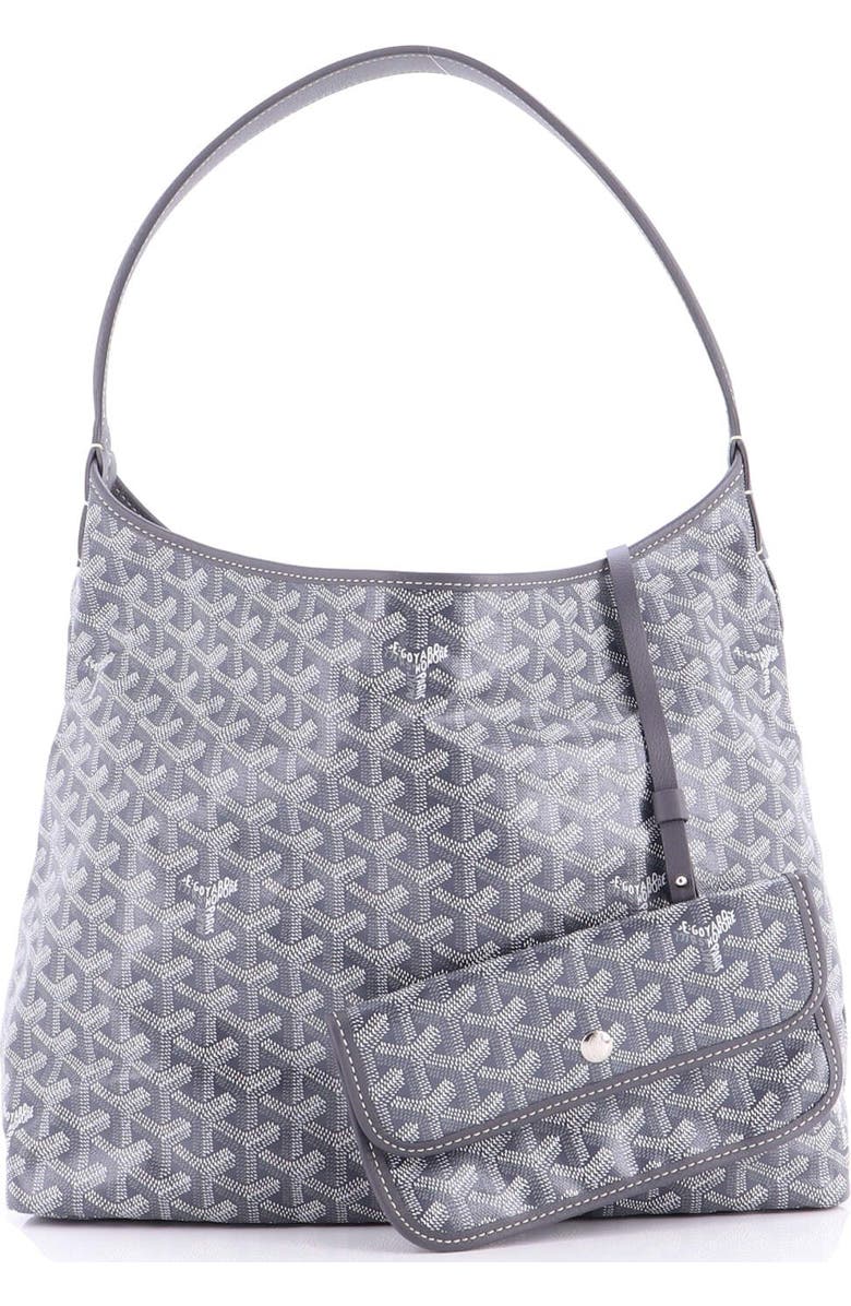 Pre-Owned Goyard Boheme Hobo Coated Canvas, Alternate, color, Gray