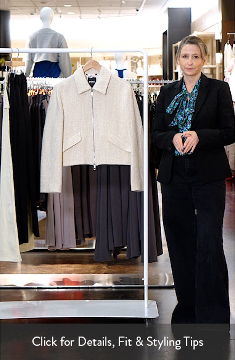 Cafiore Textured Wool Blend Jacket, sales video thumbnail