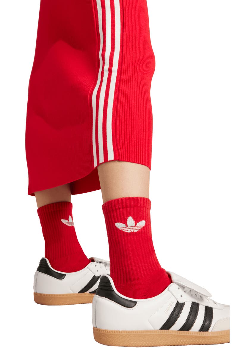 3-Stripes Midi Skirt, Alternate, color, BETTER SCARLET